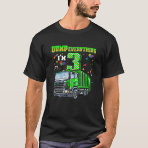 Kids Garbage Truck 3Rd Birthday Boys 3 Year Old Fi T-Shirt