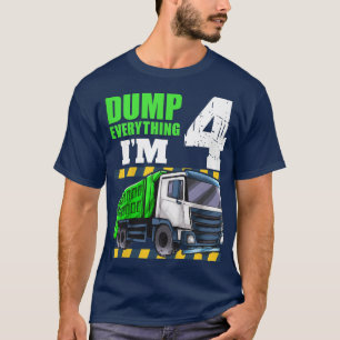 Kids Garbage Truck 4th Birthday Boy 4 Year Old Fou T-Shirt