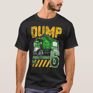Kids Garbage Truck 6th Birthday 6 Years Old Birthd T-Shirt