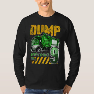 Kids Garbage Truck 9th Birthday 9 Years Old Birthd T-Shirt