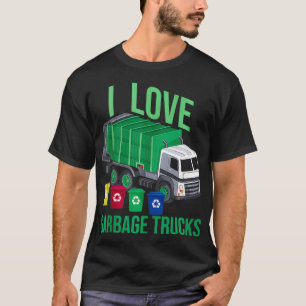 Kids Garbage Truck Driver Waste Management Recycle T-Shirt