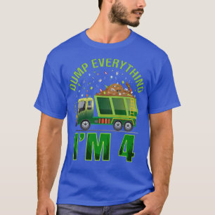 Kids Garbage Truck Dump Everything I'm 4 Garbage T T-Shirt