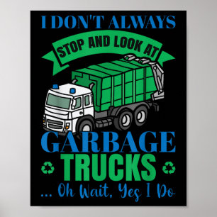 Kids Garbage Truck Earth Day  Poster