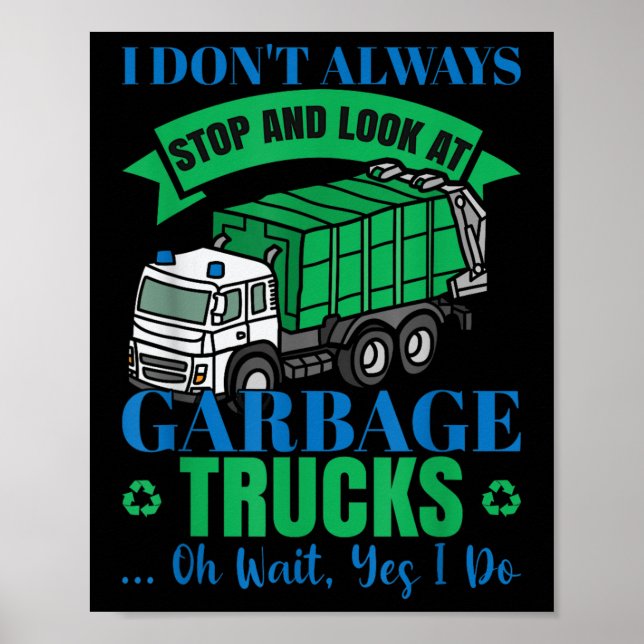 Kids Garbage Truck Earth Day  Poster (Front)