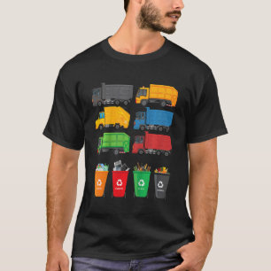 Kids Garbage Truck Recycling Day Trash Waste Separ T-Shirt