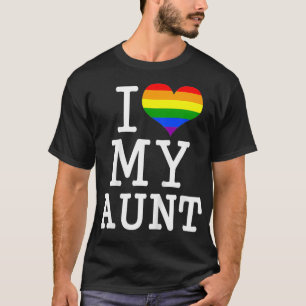 Kids Gay Auntie Baby Clothes I Love My Aunt LGBT P T-Shirt