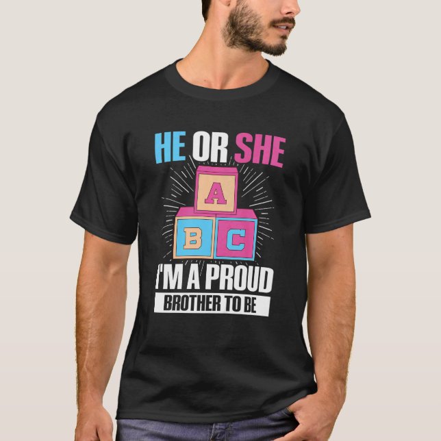 Kids Gender Reveal Party for a Gender Reveal Broth T-Shirt (Front)