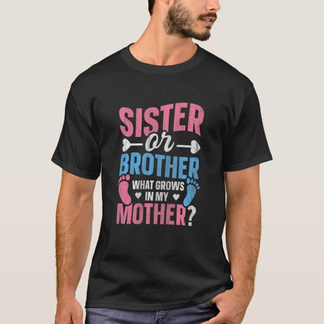 Kids Gender Reveal Quote for a Gender Reveal Son o T-Shirt (Front)