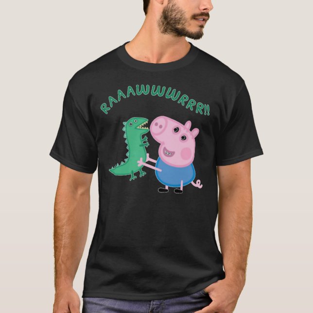 Kids George Pig Sticker T-Shirt (Front)