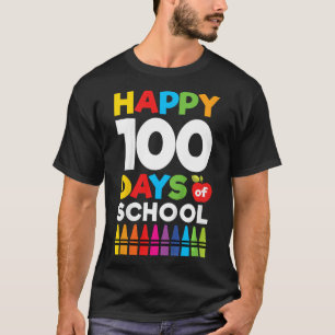 Kids Get Your Crayon Boys Girls Kids 100 Days Of S T-Shirt