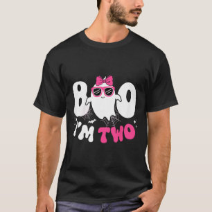 Kids Ghost Boo I'm Two 2nd Birthday Girl Halloween T-Shirt