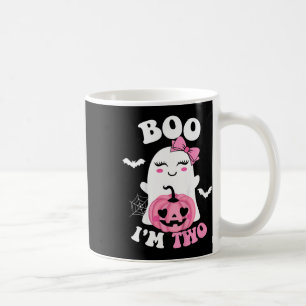 Kids Ghost Boo I'm Two Yr 2nd Birthday Kids Hallow Coffee Mug