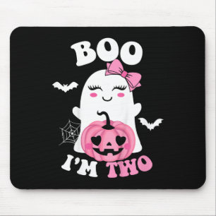 Kids Ghost Boo I'm Two Yr 2nd Birthday Kids Hallow Mouse Mat