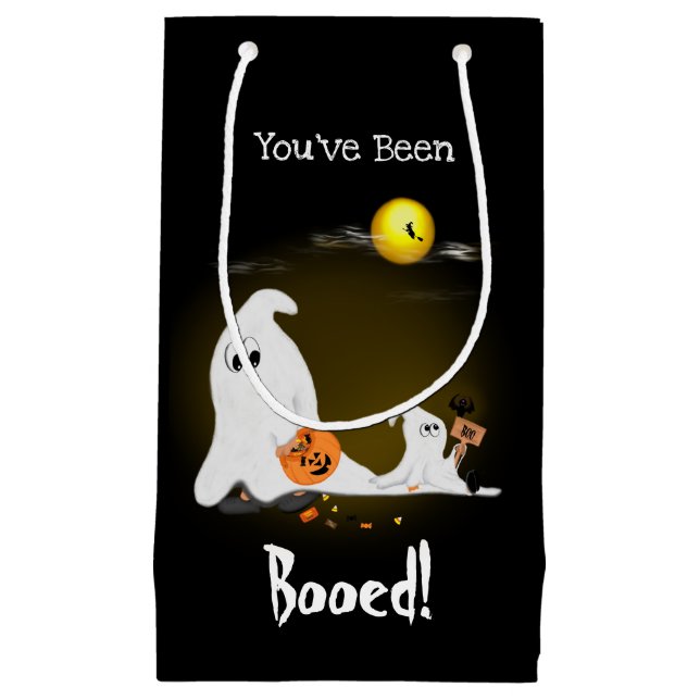 Kids Ghost Halloween Boo Gift Bag (Front)