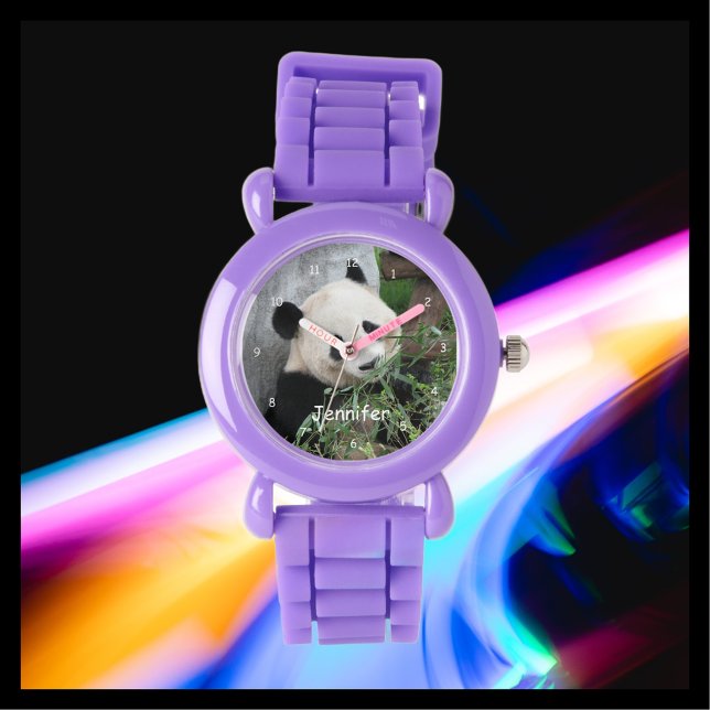 Kids Giant Panda, Purple Strap Wrist Watch (Creator Uploaded)