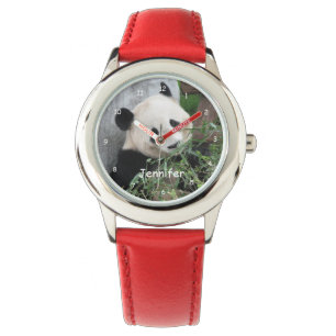 Kids Giant Panda Watch, Red Strap Watch