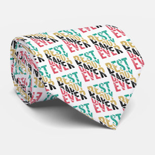 Kid's Gift To Father Modern Typography Best Daddy  Tie