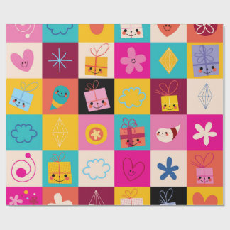 Kids Gift Wrapping Paper Seamless Pattern