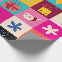 Kids Gift Wrapping Paper Seamless Pattern
