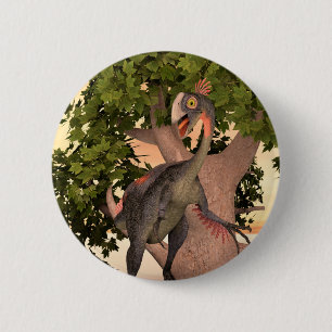 Kids Gigantoraptor Dinosaur Adventure Art 6 Cm Round Badge
