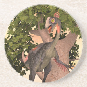 Kids Gigantoraptor Dinosaur Adventure Art Coaster