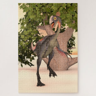 Kids Gigantoraptor Dinosaur Adventure Art Jigsaw Puzzle