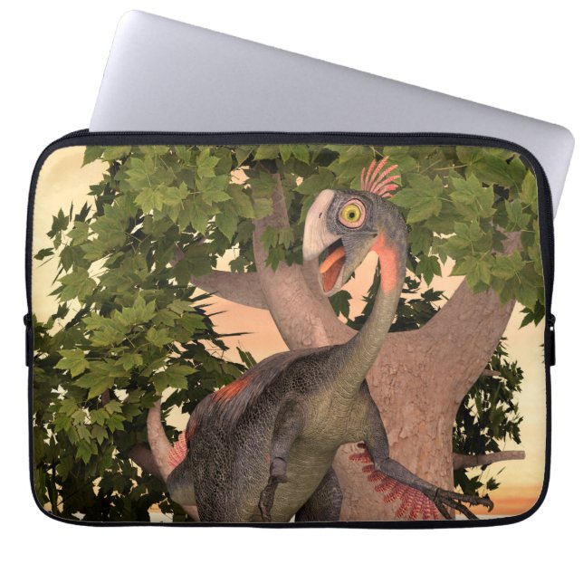 Kids Gigantoraptor Dinosaur Adventure Art Laptop Sleeve (Front)