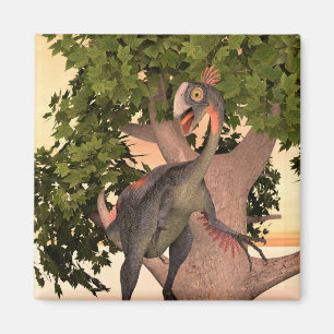 Kids Gigantoraptor Dinosaur Adventure Art Magnet