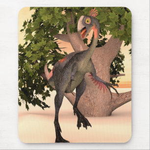 Kids Gigantoraptor Dinosaur Adventure Art Mouse Mat