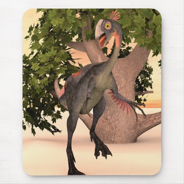 Kids Gigantoraptor Dinosaur Adventure Art Mouse Mat (Front)