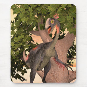Kids Gigantoraptor Dinosaur Adventure Art Mouse Mat