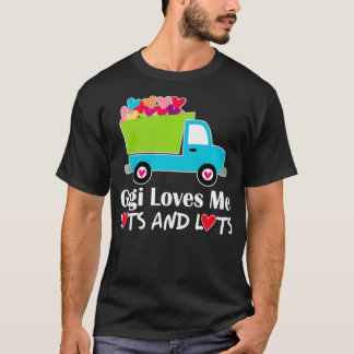 Kids Gigi Loves Me Grandson Valentine Truck  T-Shirt