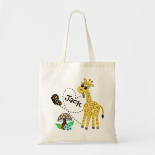 Kid's Giraffe Love Books Personalised Book Tote