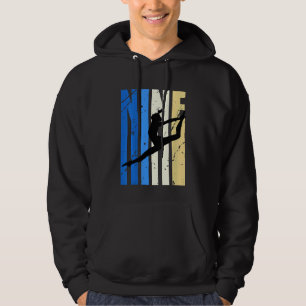 Kids Girls Gymnastics 9th Birthday For Gymnasts Da Hoodie