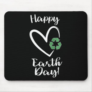 Kids Girls Happy Earth Day Earth Day With Heart Cu Mouse Mat