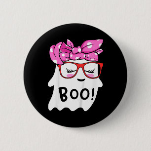 Kids Girls Toddler Happy Halloween Ghost With Ndan 6 Cm Round Badge