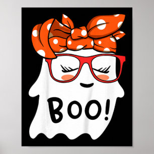 Kids Girls Toddler Happy Halloween Ghost With Ndan Poster