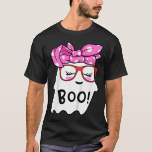 Kids Girls Toddler Happy Halloween Ghost With Ndan T-Shirt