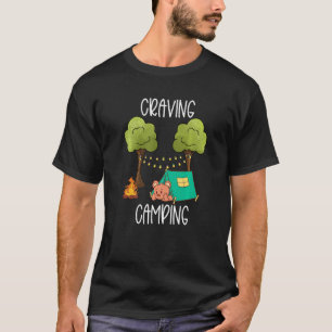 Kids Glamping Gear Tent Camping Bear Camper String T-Shirt