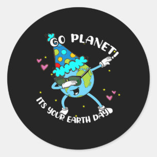 Kids Go Planet Its Your Earth Day Shirt Cute Boy T Classic Round Sticker