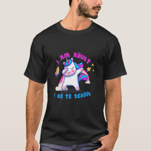 Kids Go to school cute Unicorn with a rainbow butt T-Shirt