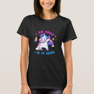 Kids Go to school cute Unicorn with a rainbow butt T-Shirt