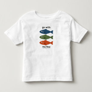 Kids Go With The Flow Fish T-Shirt Cute Toddler