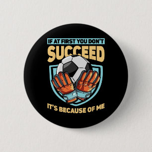 Kids Goaltender Defender Goalkeeper Soccer Goalie 6 Cm Round Badge