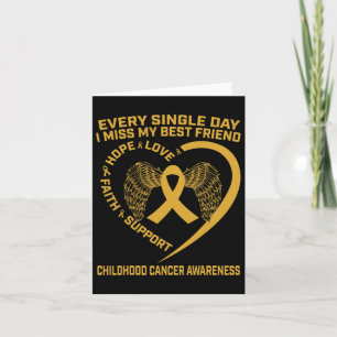 Kids Gold Ribbon Childhood Cancer Awareness Miss B Card