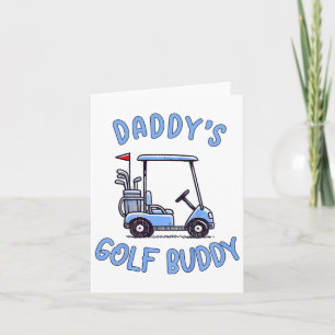 Kids Golfer Father Son Daddy's Golf Boy Father Day Card