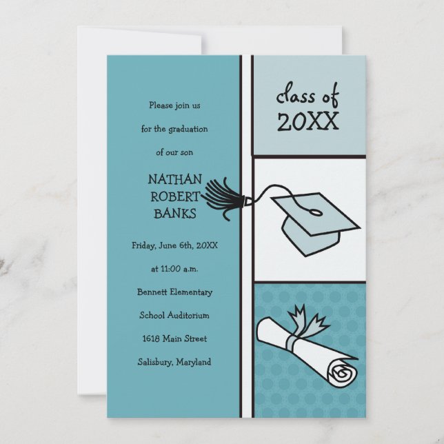 Kids Graduation Announcements (for a boy) (Front)