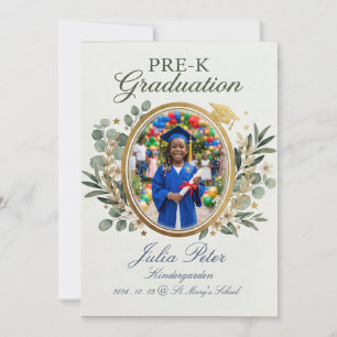 Kids Graduation Invitation, Preschool Pre-K Kinder Invitation