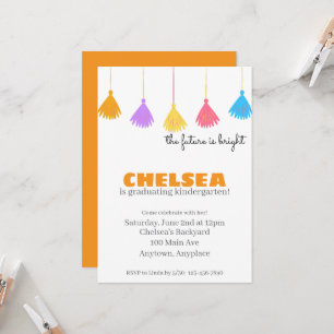 Kids Graduation Party Colourful Kindergarten Pre-K Invitation