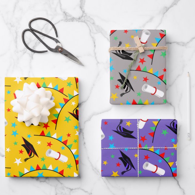 Kids Graduation  Wrapping Paper Sheet (Front)